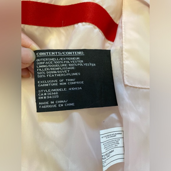 Y exchange Down Feathers Light Baby pink jacket women’s S - Picture 15 of 16